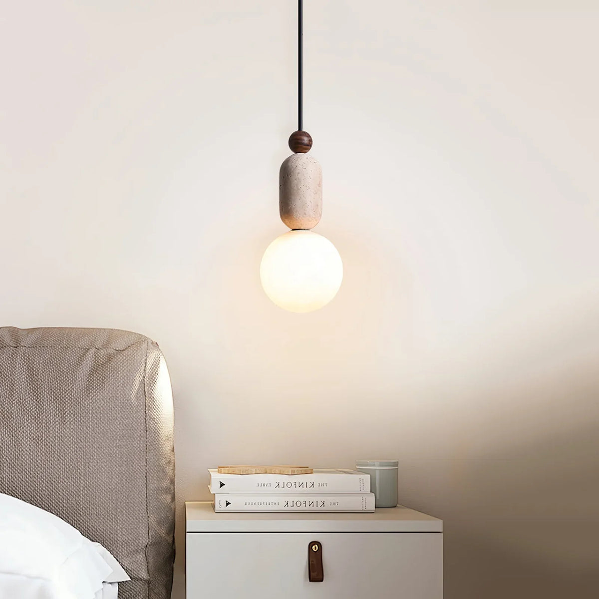 Travertine Daniel Pendant Lamp – Travertine detail 3