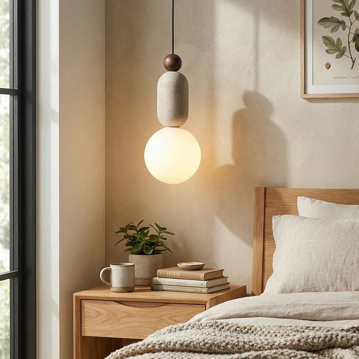 Travertine Daniel Pendant Lamp – Travertine detail 2
