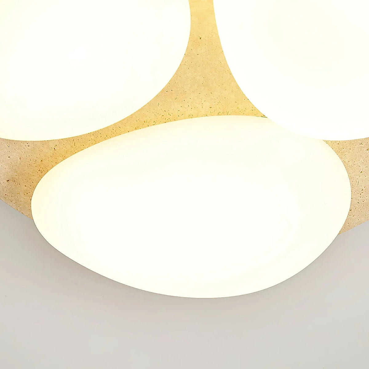 Travertine Glaze Round Ceiling Lamp – Travertine detail 7