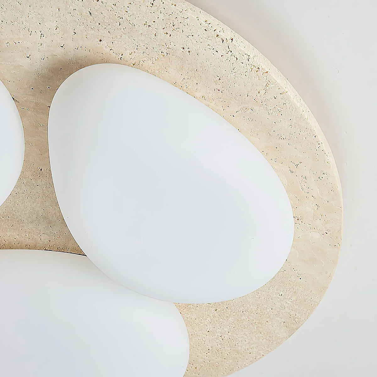 Travertine Glaze Round Ceiling Lamp – Travertine detail 8
