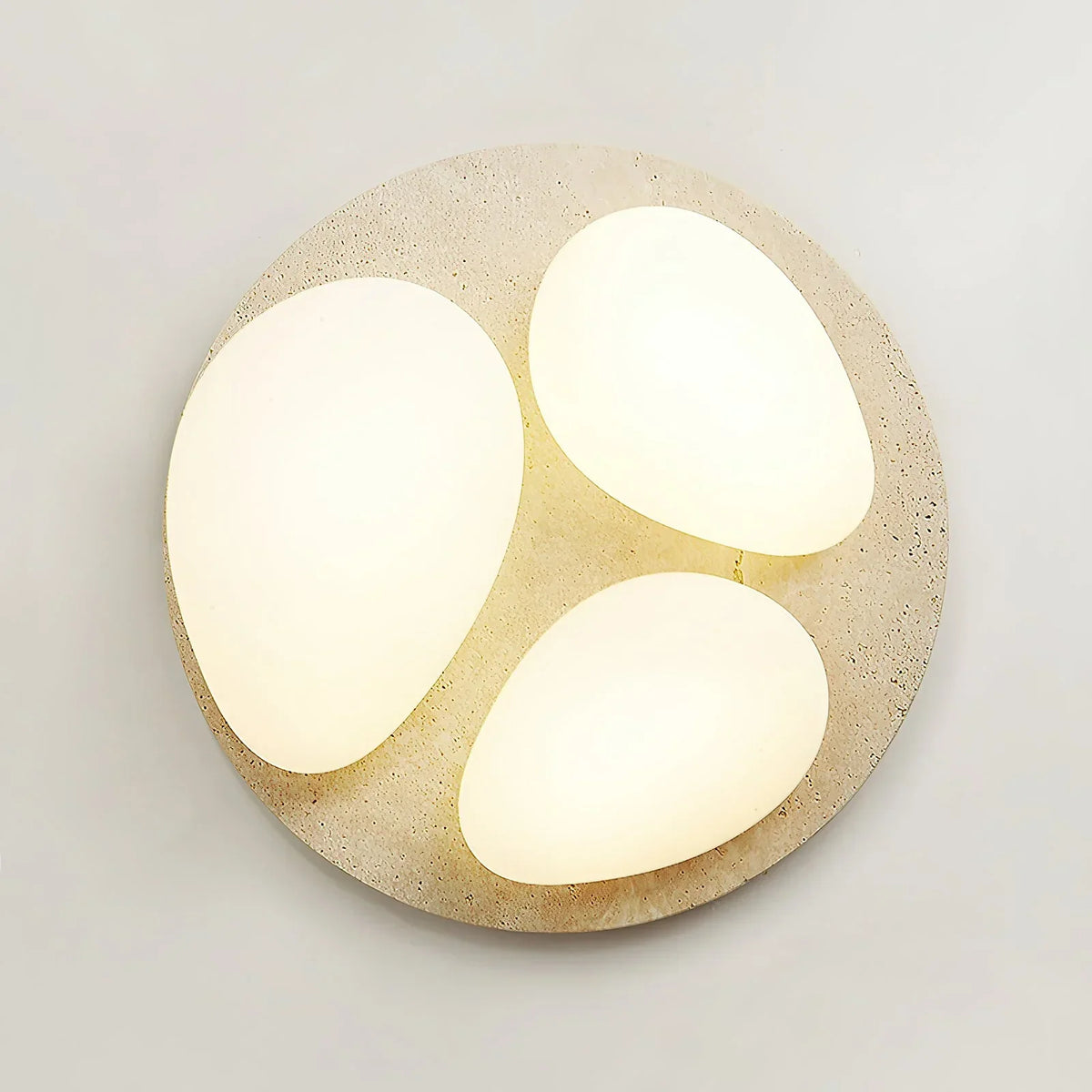 Travertine Glaze Round Ceiling Lamp – Travertine detail 9