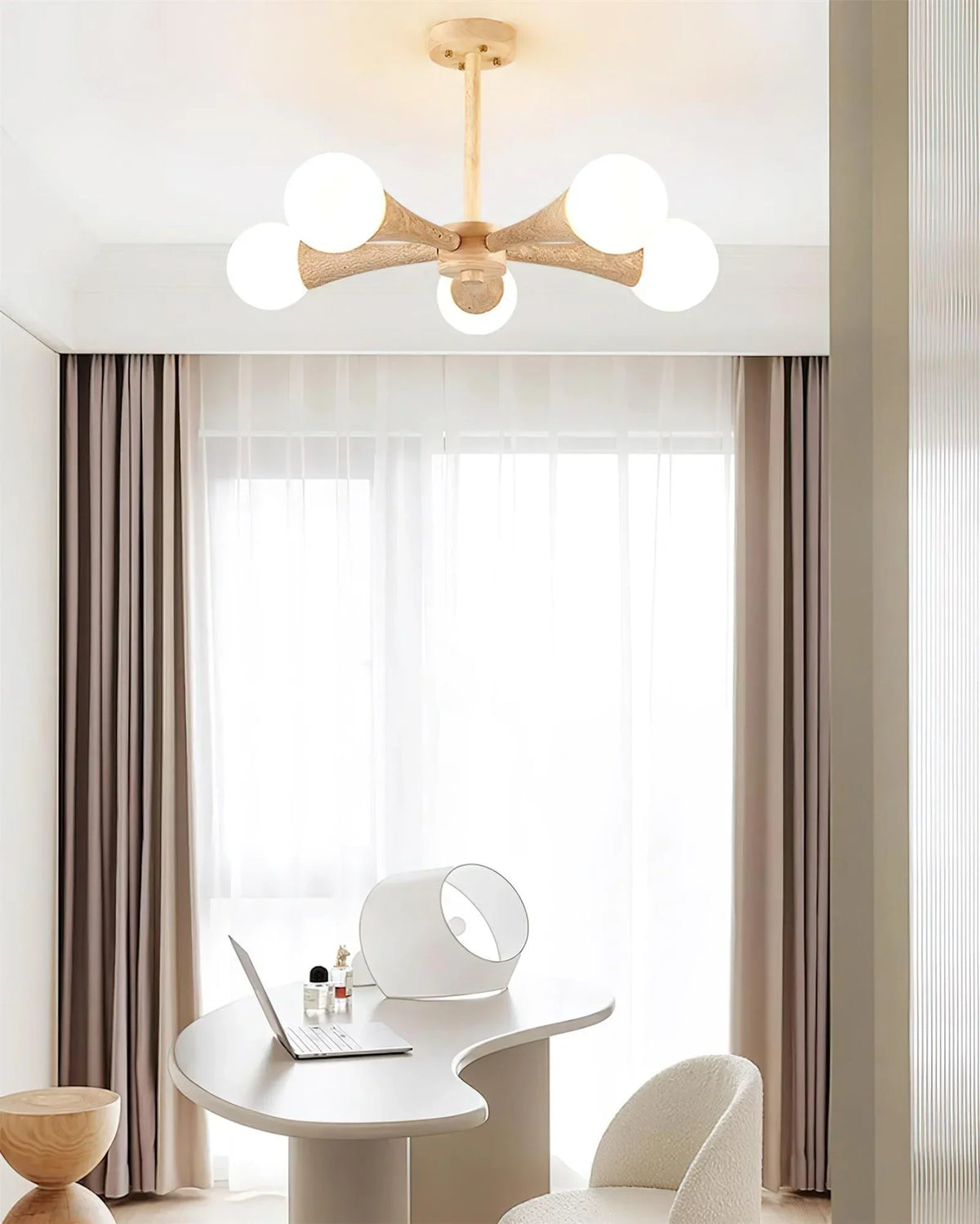 Travertine Hedra Chandelier – Travertine detail 5