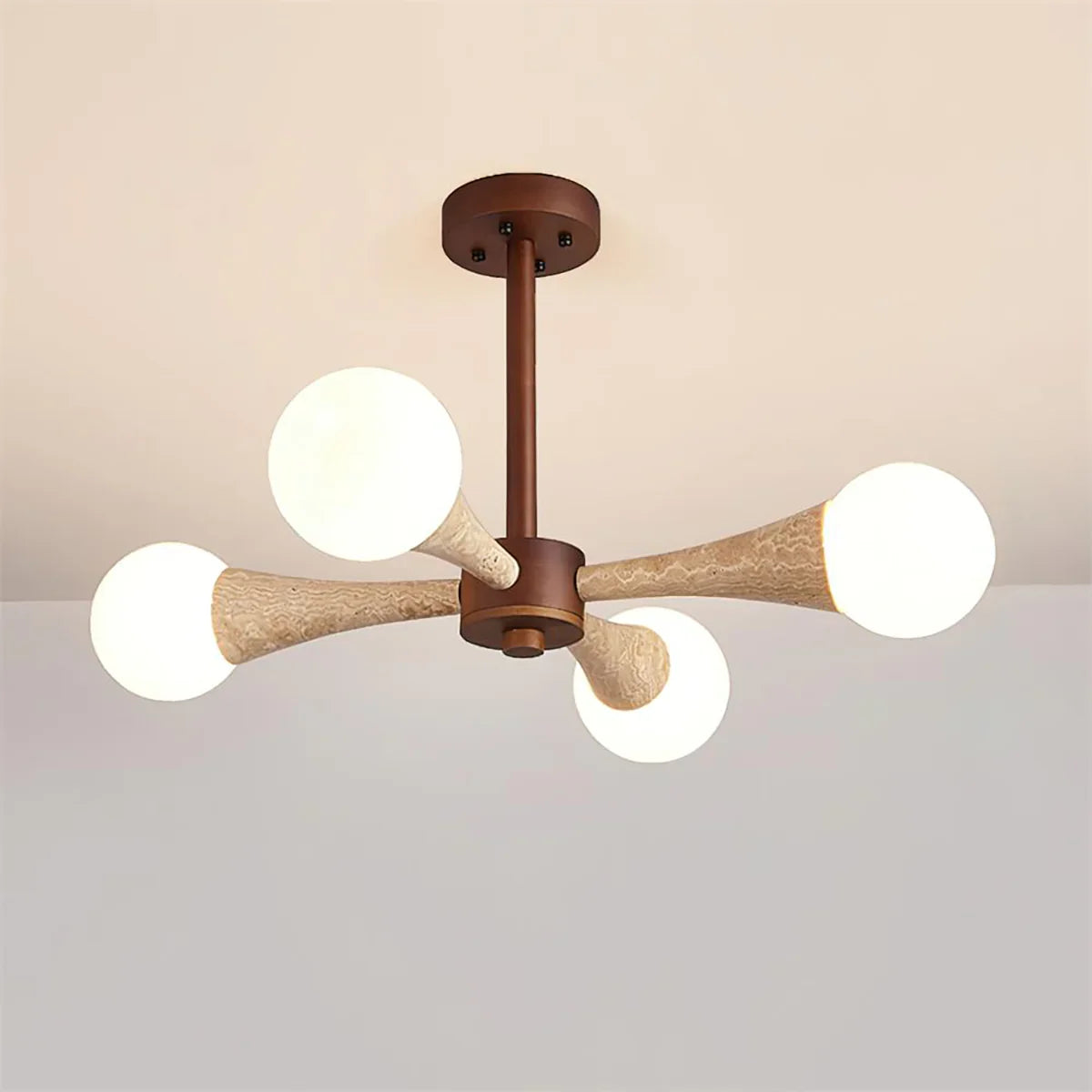 Travertine Hedra Chandelier – Travertine detail 12