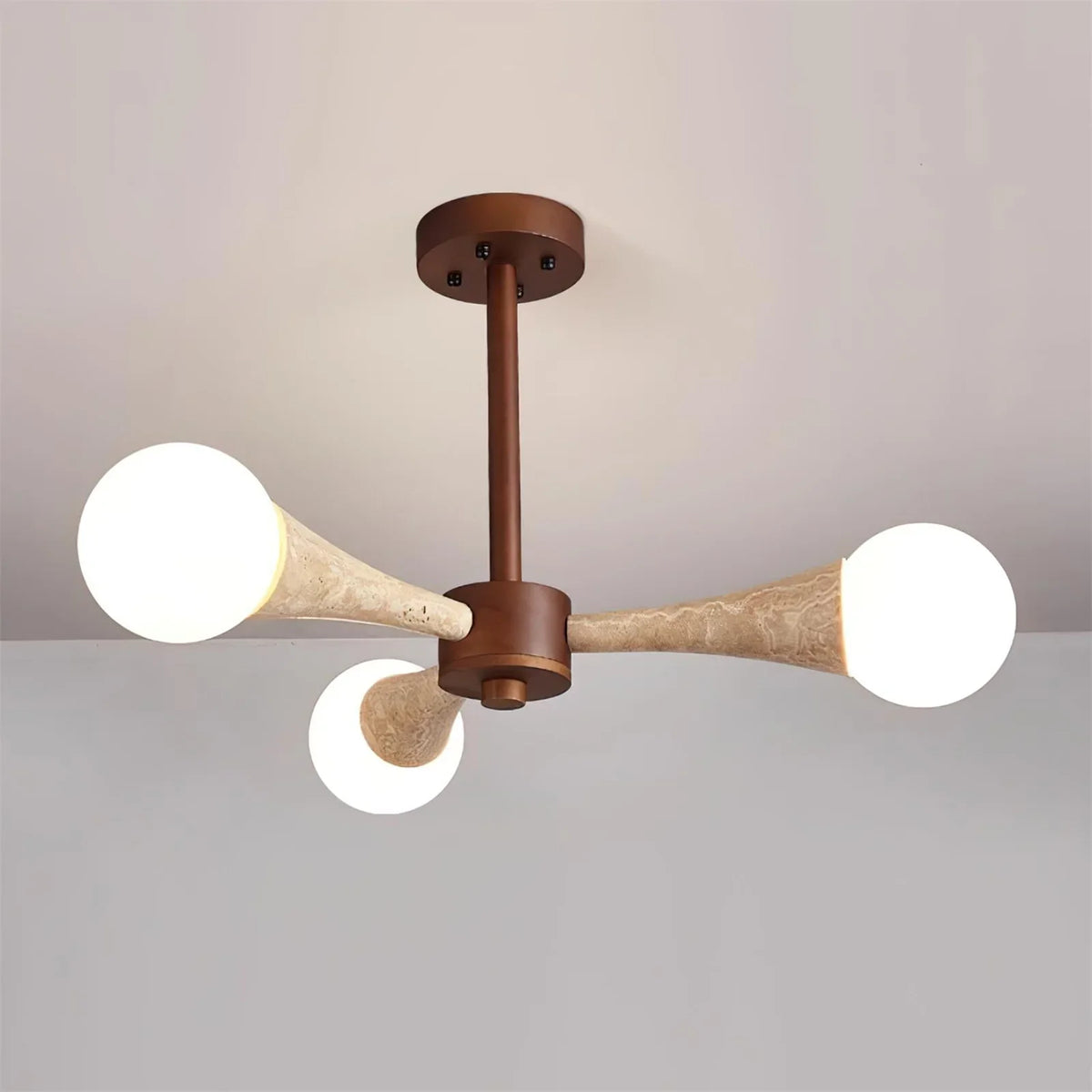 Travertine Hedra Chandelier – Travertine detail 10