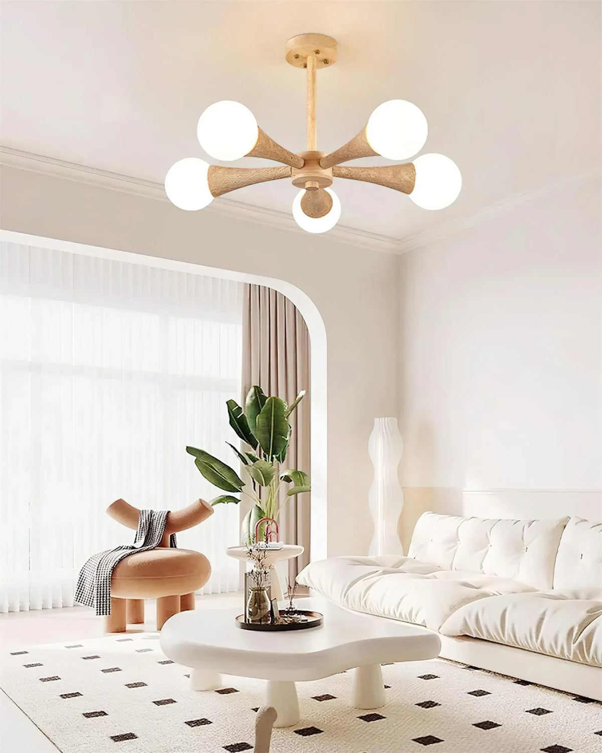 Travertine Hedra Chandelier – Travertine detail 3