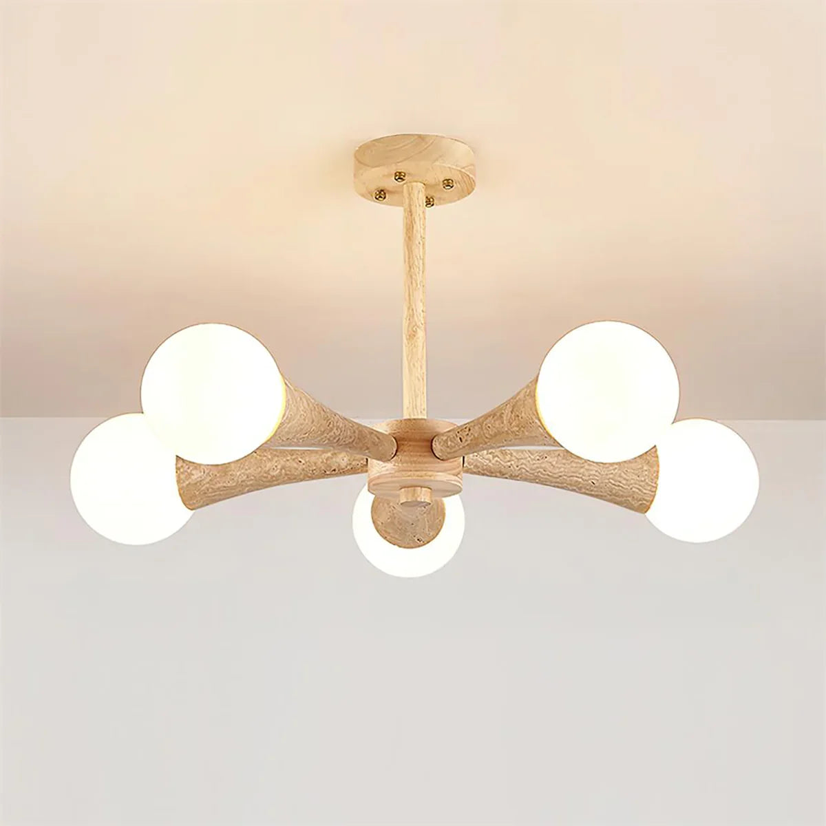 Travertine Hedra Chandelier – Travertine detail 17