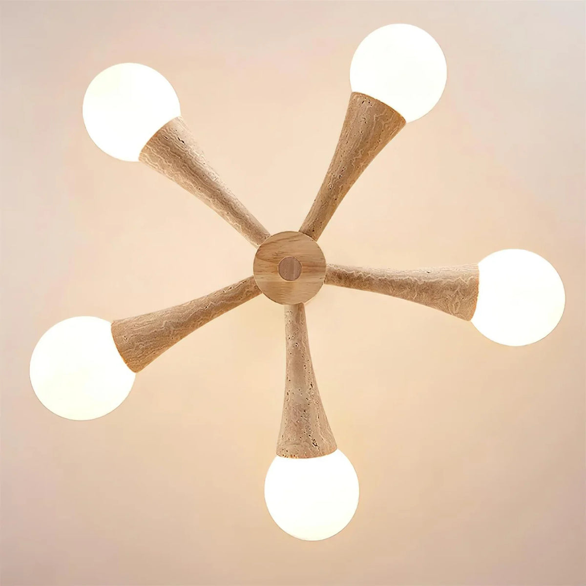Travertine Hedra Chandelier – Travertine detail 8