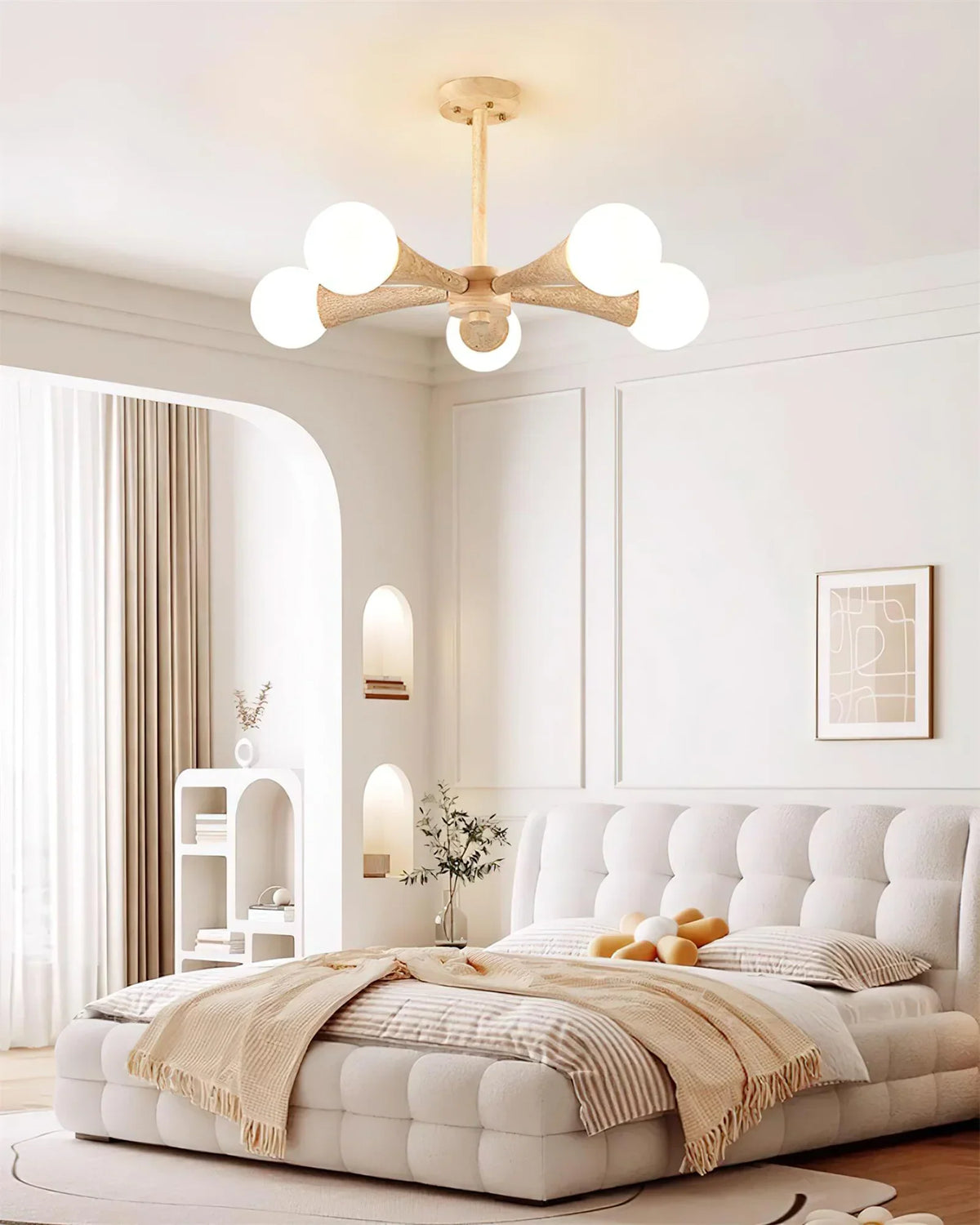 Travertine Hedra Chandelier – Travertine detail 6
