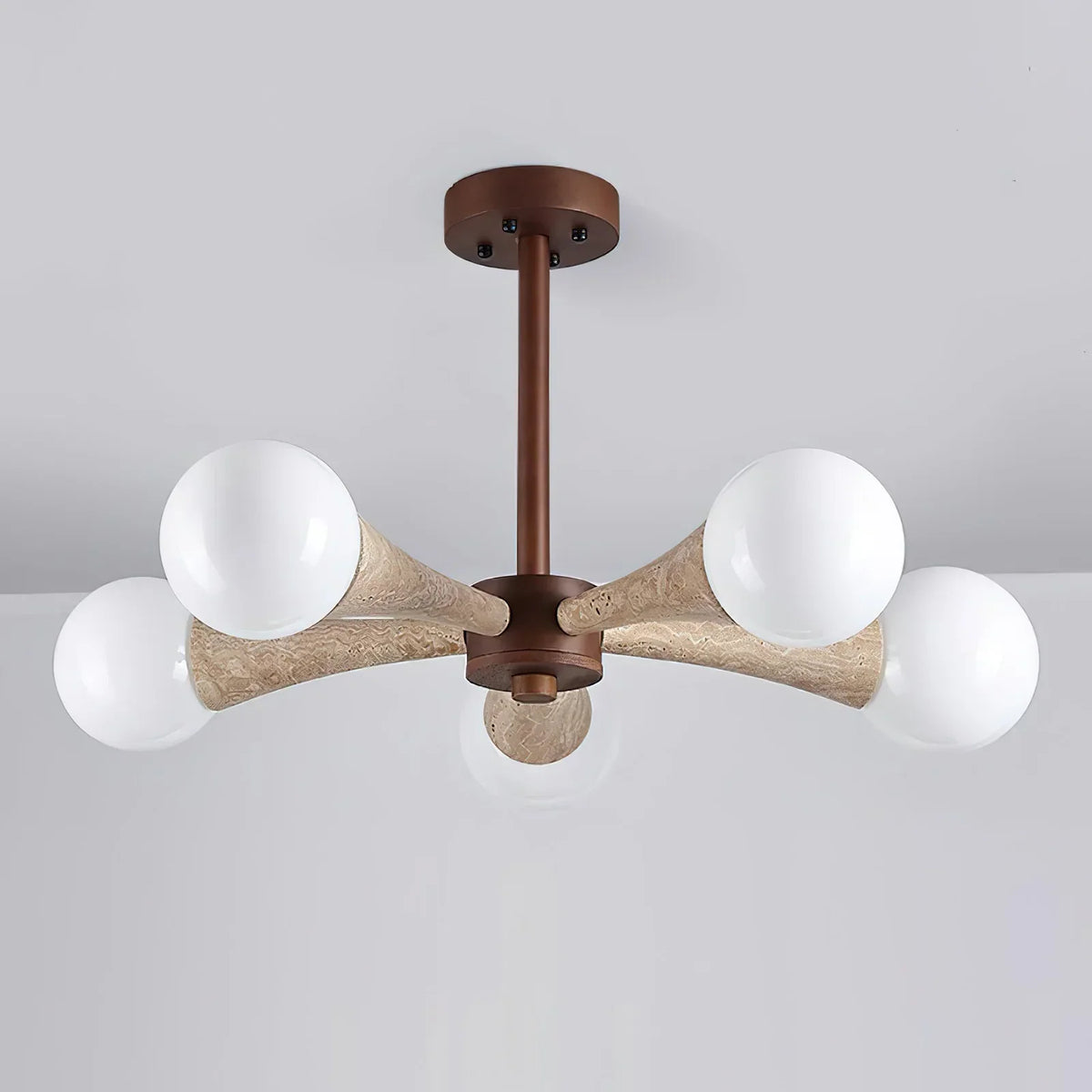 Travertine Hedra Chandelier – Travertine detail 16