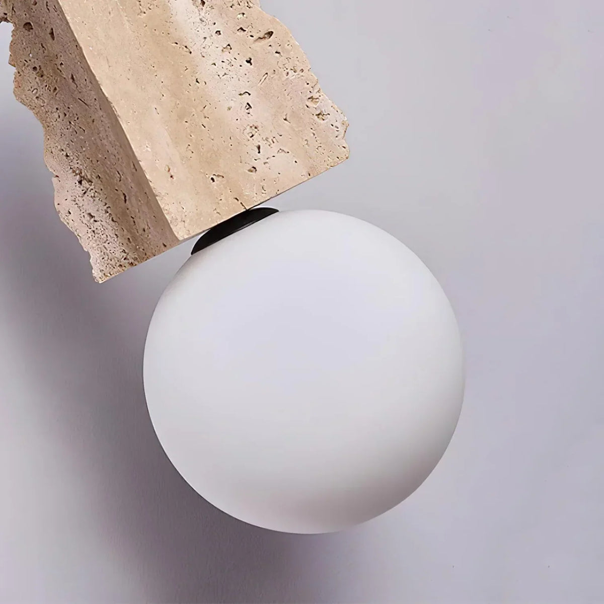 Travertine Irregulate Terra Orb Pendant Lamp – Travertine detail 7