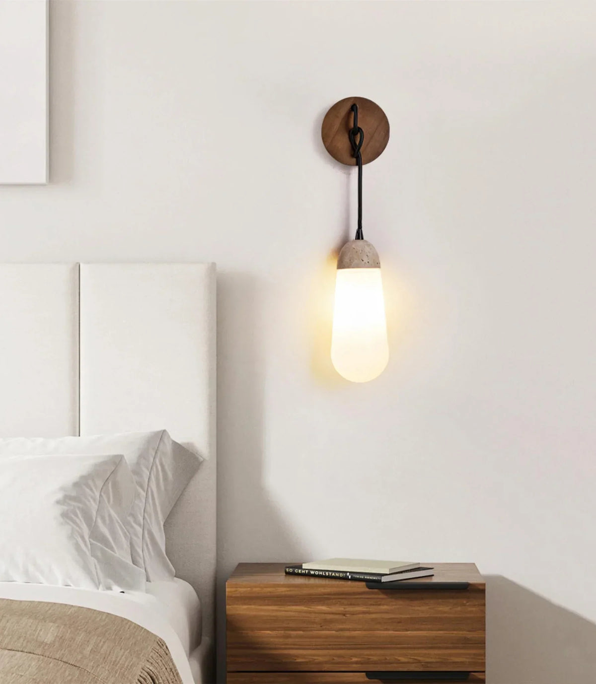 Travertine Kace Wall Lamp – Travertine detail 4