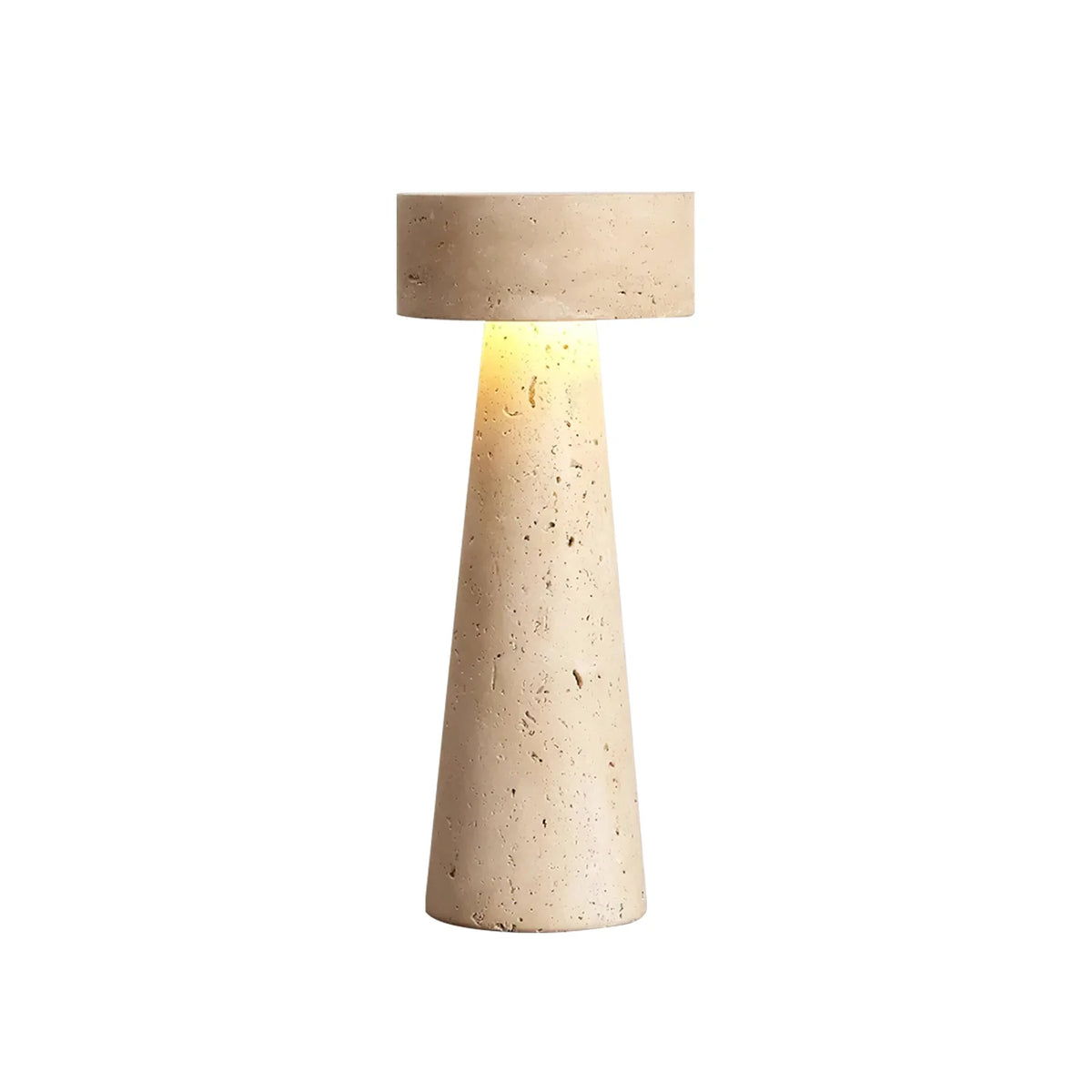 Travertine Kiwa Conical Table Lamp – Travertine detail 15