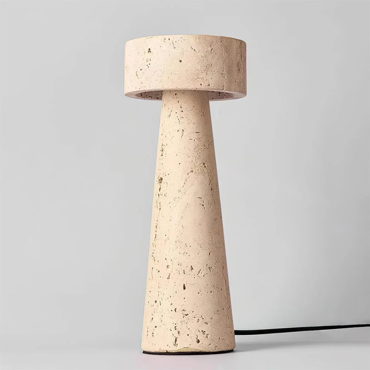 Travertine Kiwa Conical Table Lamp – Travertine detail 13