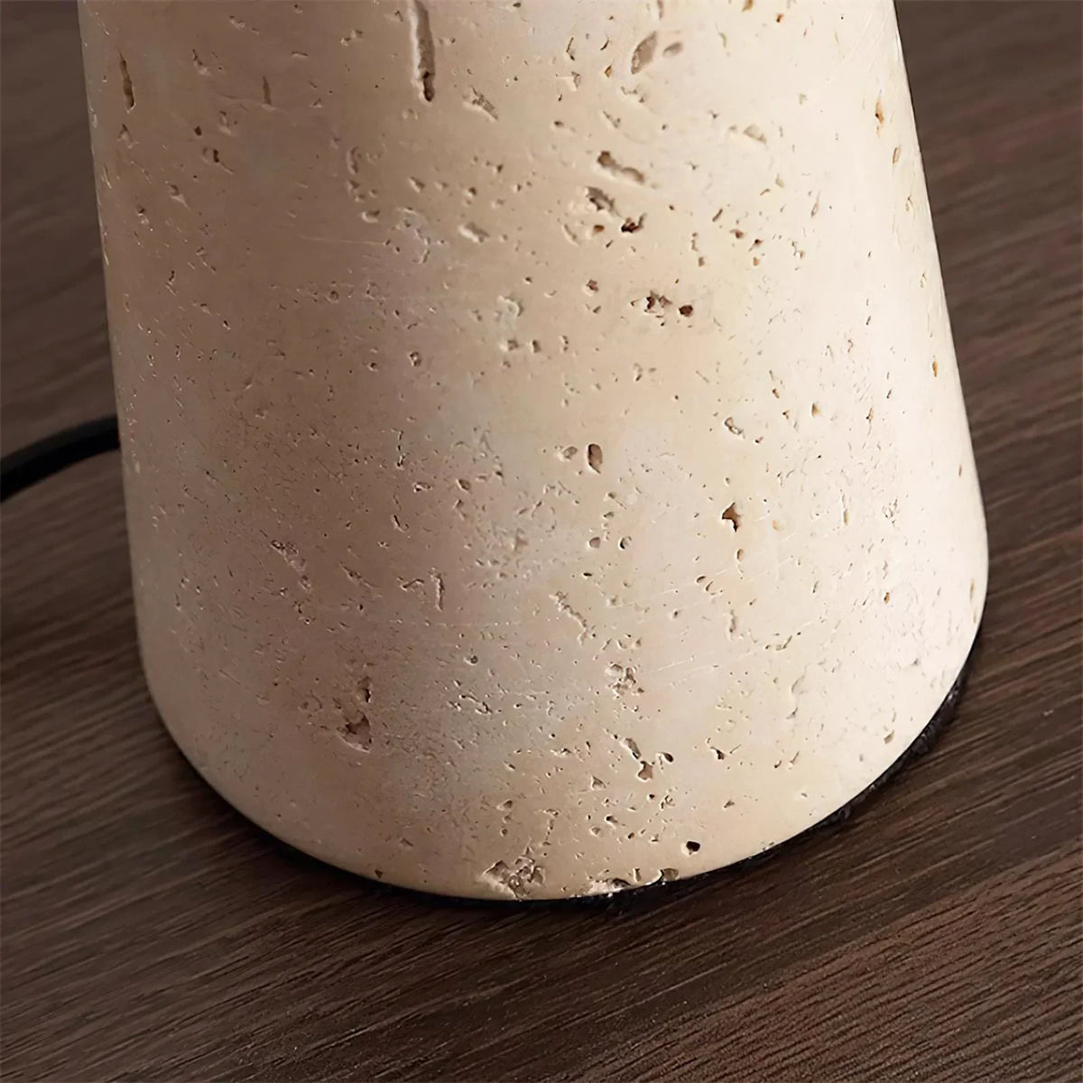 Travertine Kiwa Conical Table Lamp – Travertine detail 12