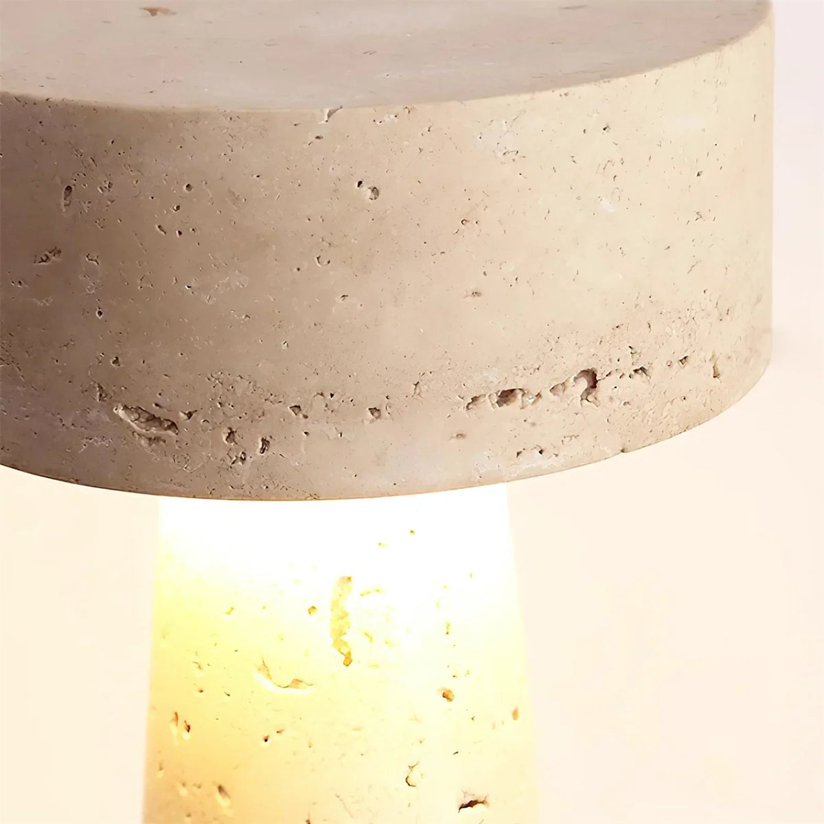 Travertine Kiwa Conical Table Lamp – Travertine detail 10