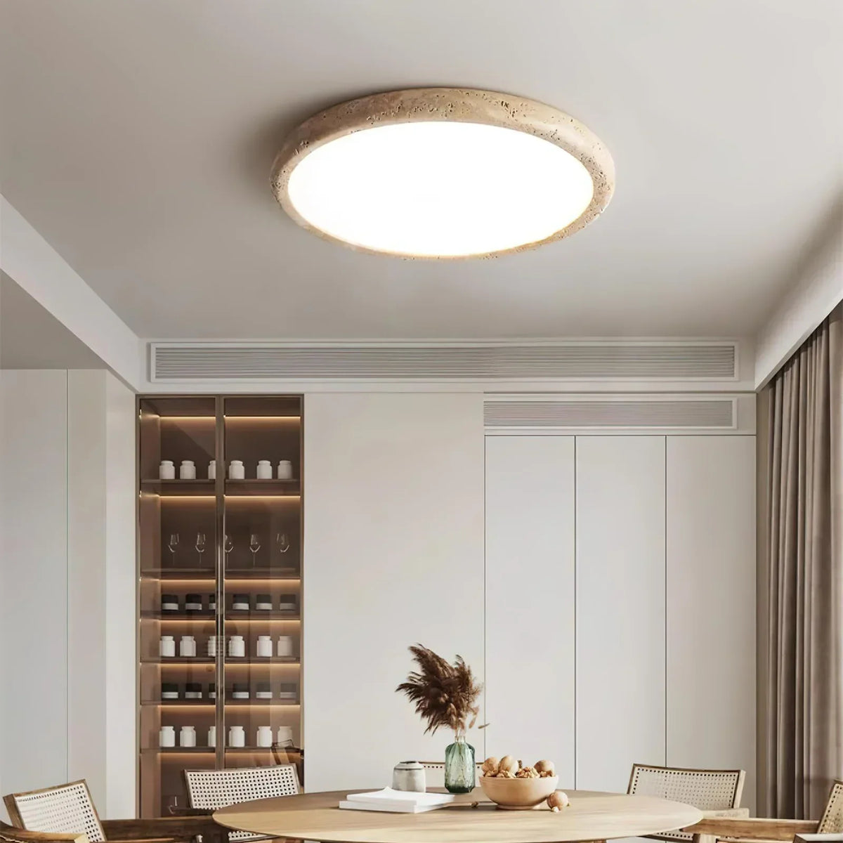 Travertine Kleine Ceiling Light – Travertine detail 2