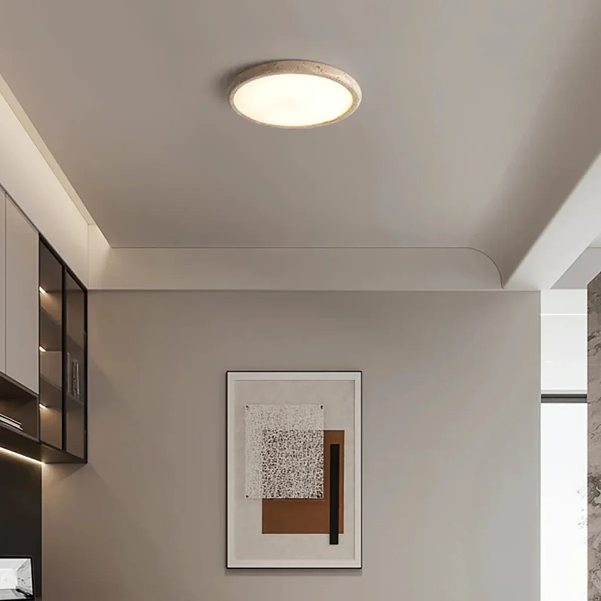 Travertine Kleine Ceiling Light – Travertine detail 9
