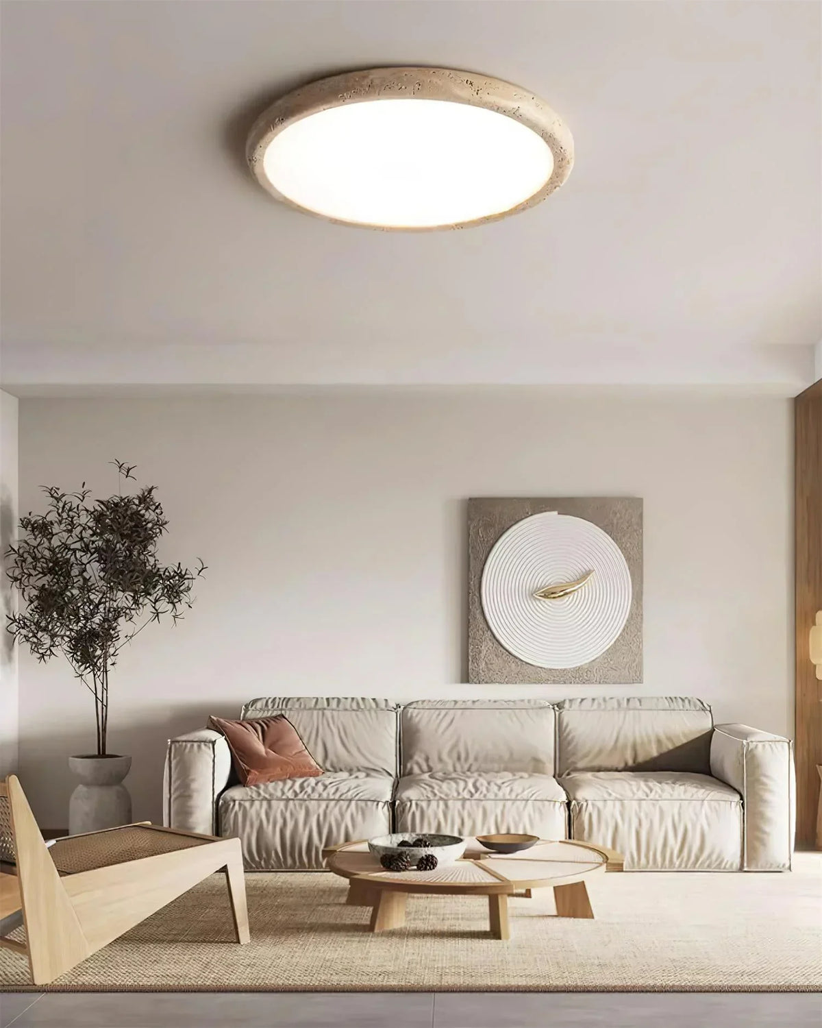 Travertine Kleine Ceiling Light – Travertine detail 6