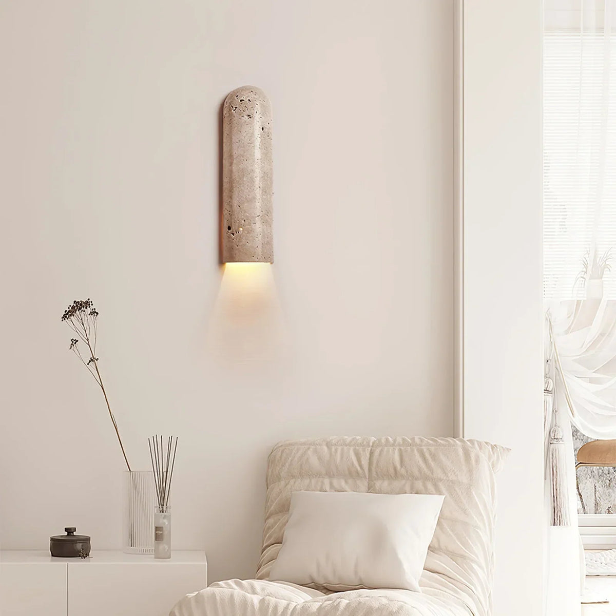 Travertine Lina Wall Light – Travertine detail 3