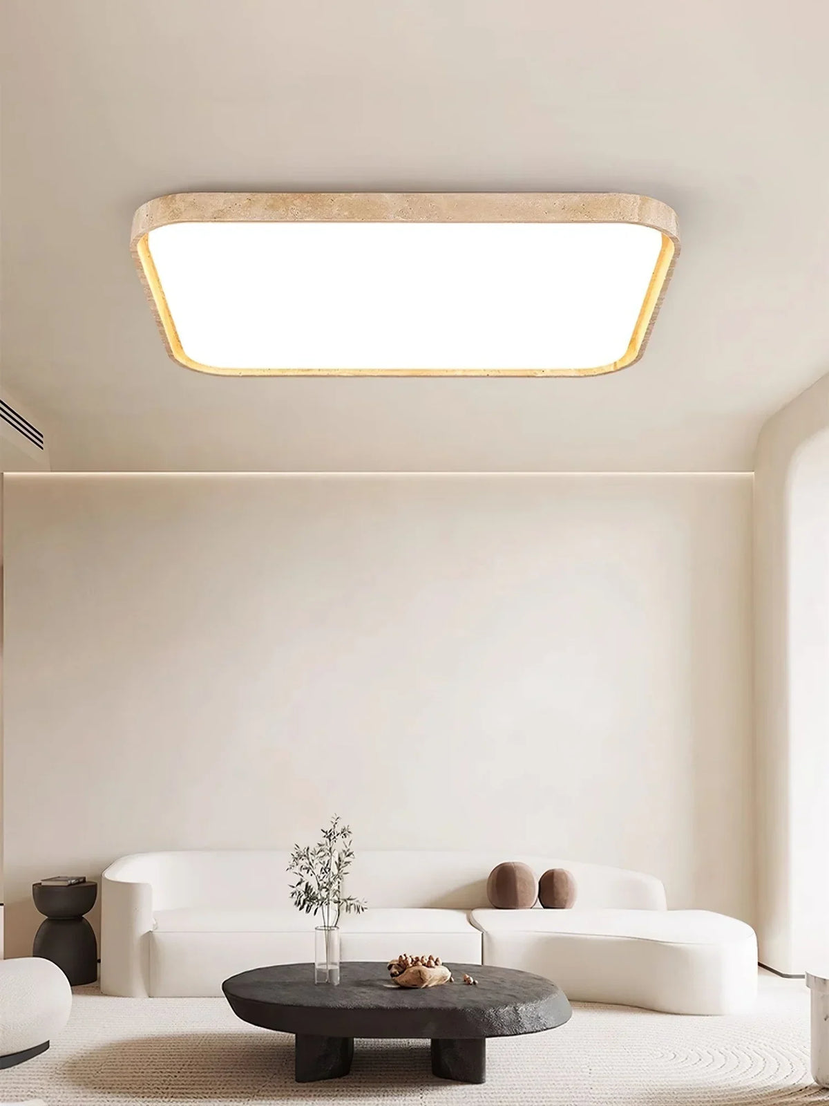 Travertine Lumo Stone Ceiling Light – Travertine detail 4