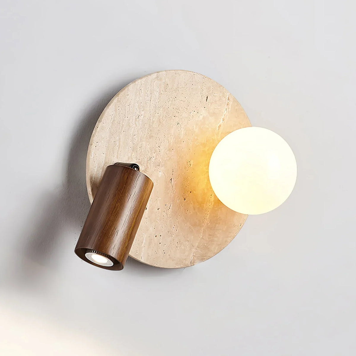 Travertine Lunara Duo Rotating Wall Light – Travertine detail 11