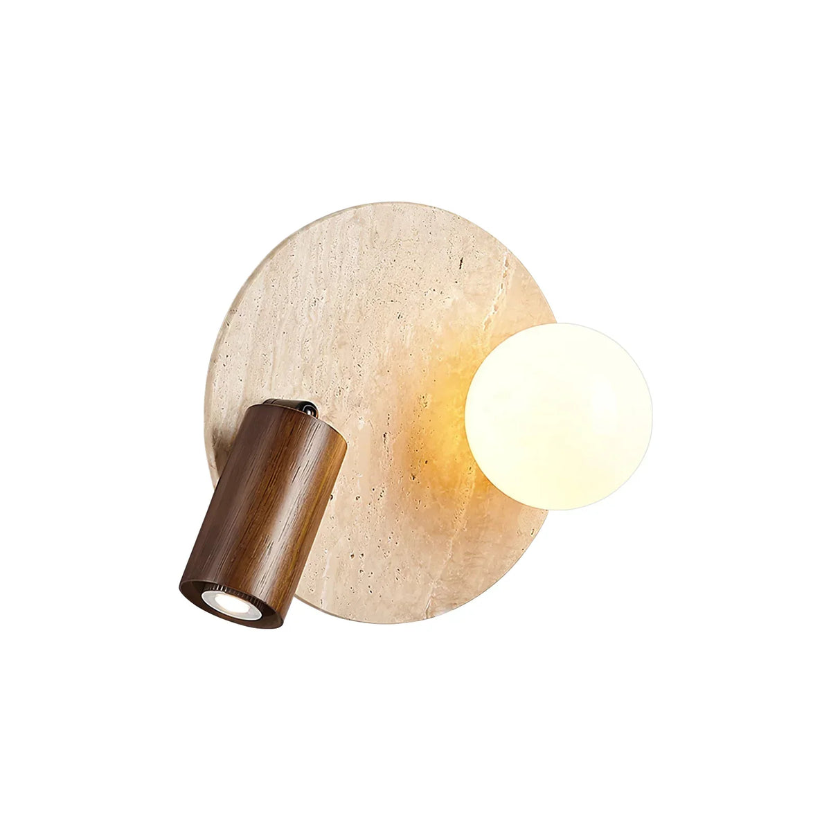 Travertine Lunara Duo Rotating Wall Light – Travertine detail 16