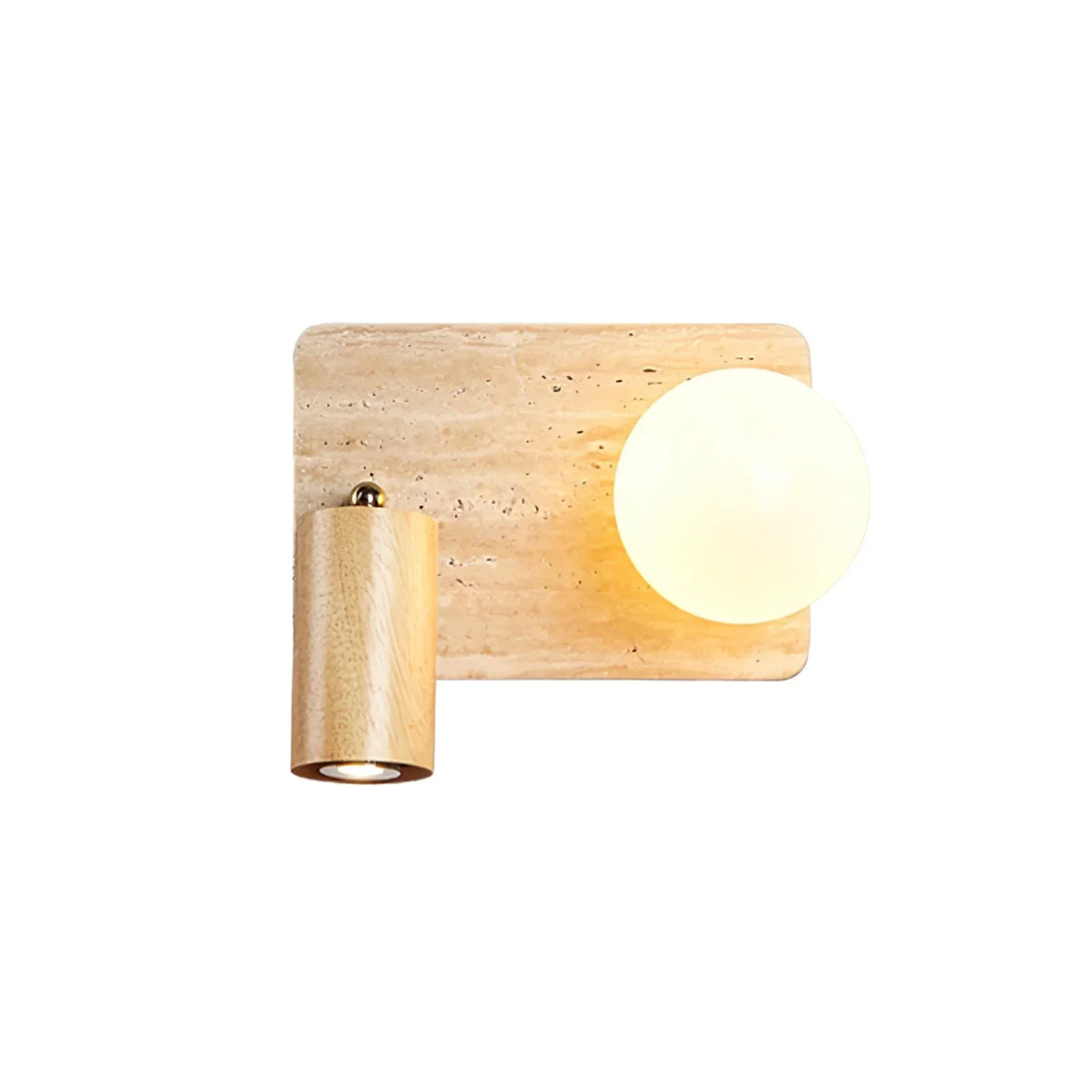 Travertine Lunara Duo Rotating Wall Light – Travertine detail 14
