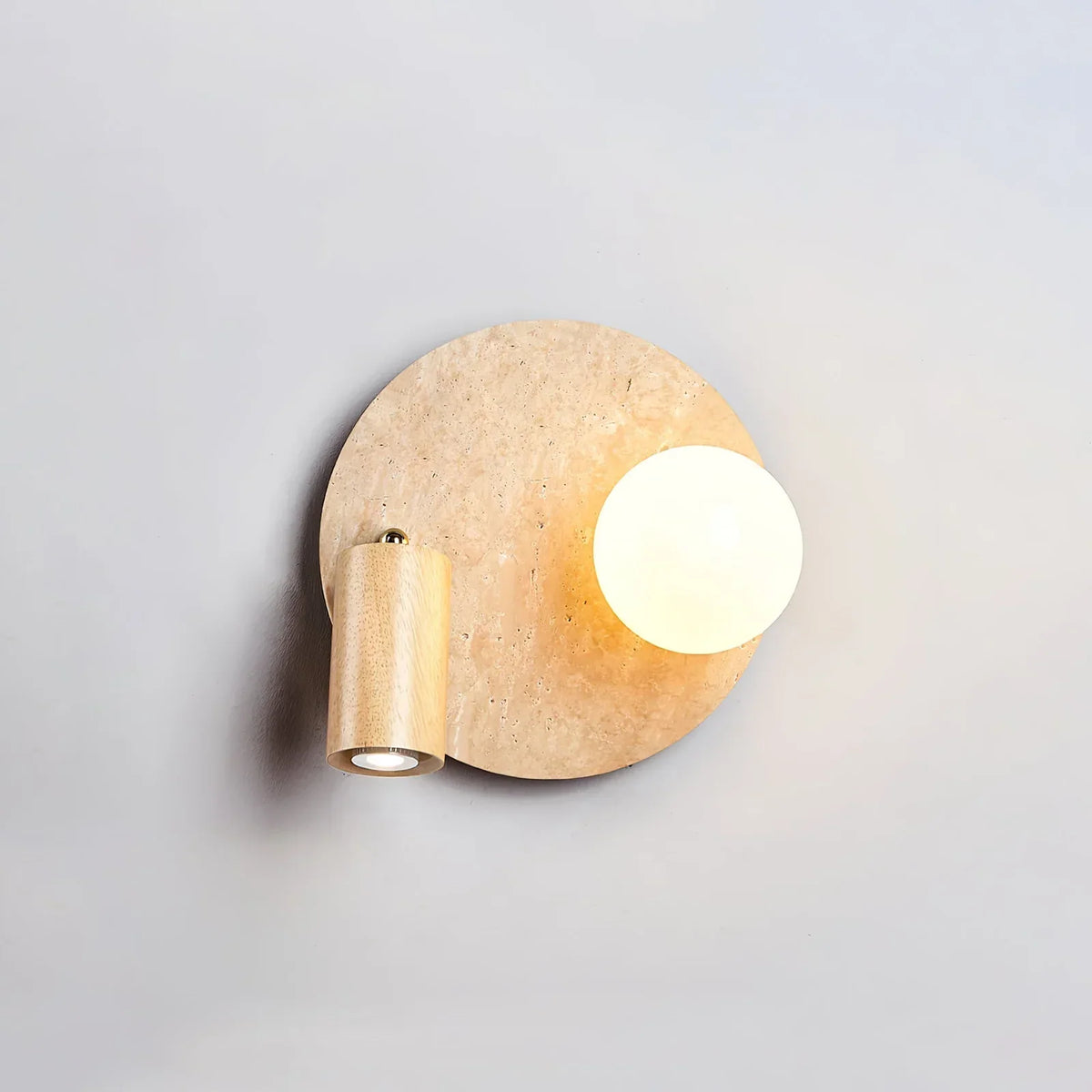 Travertine Lunara Duo Rotating Wall Light – Travertine detail 12