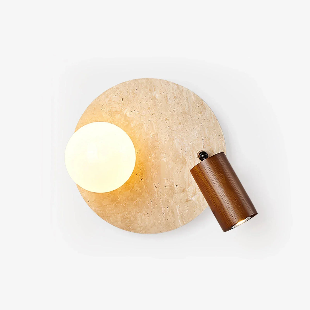 Travertine Lunara Duo Rotating Wall Light – Travertine detail 15