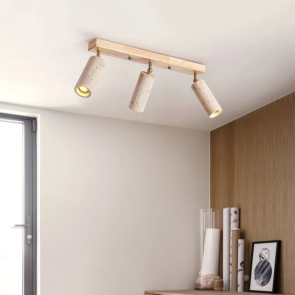 Travertine Ceiling Light – Travertine detail 2