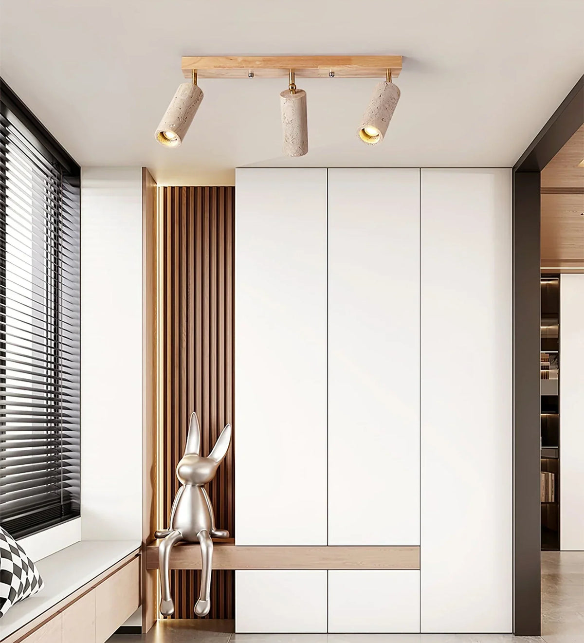 Travertine Ceiling Light – Travertine detail 7