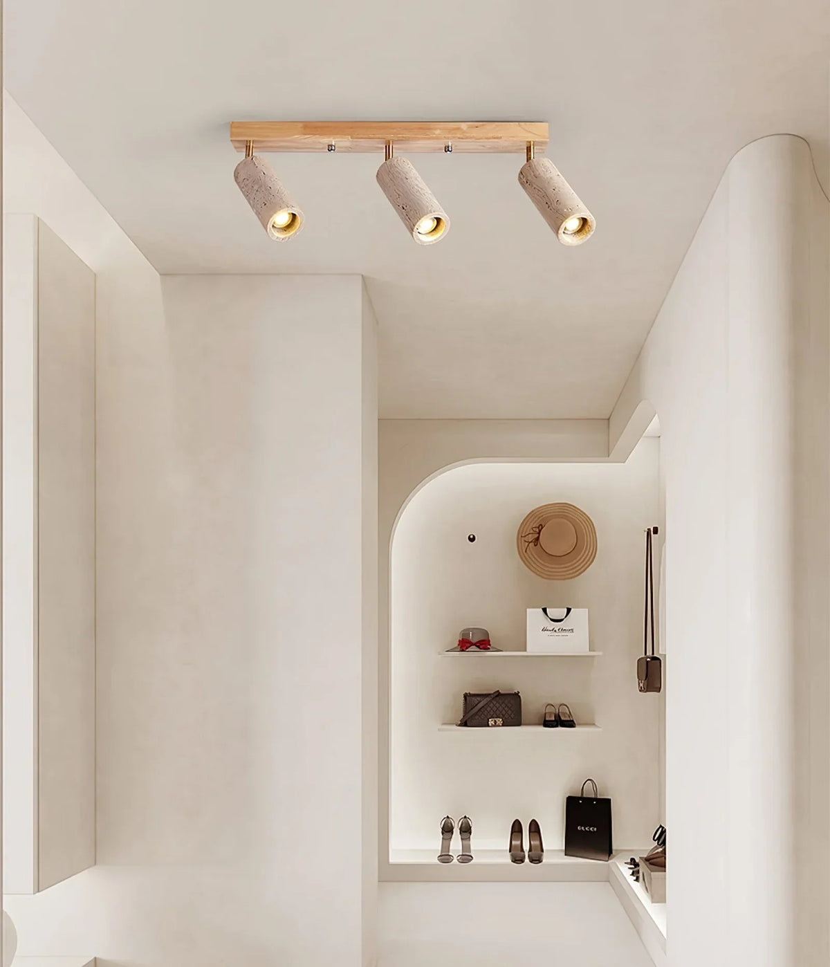 Travertine Ceiling Light – Travertine detail 5