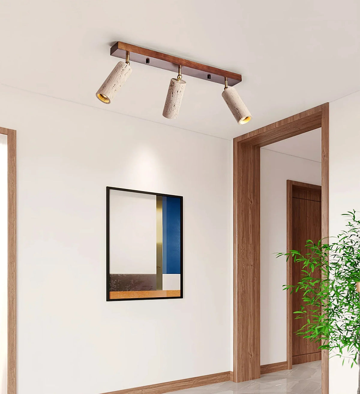Travertine Ceiling Light – Travertine detail 3