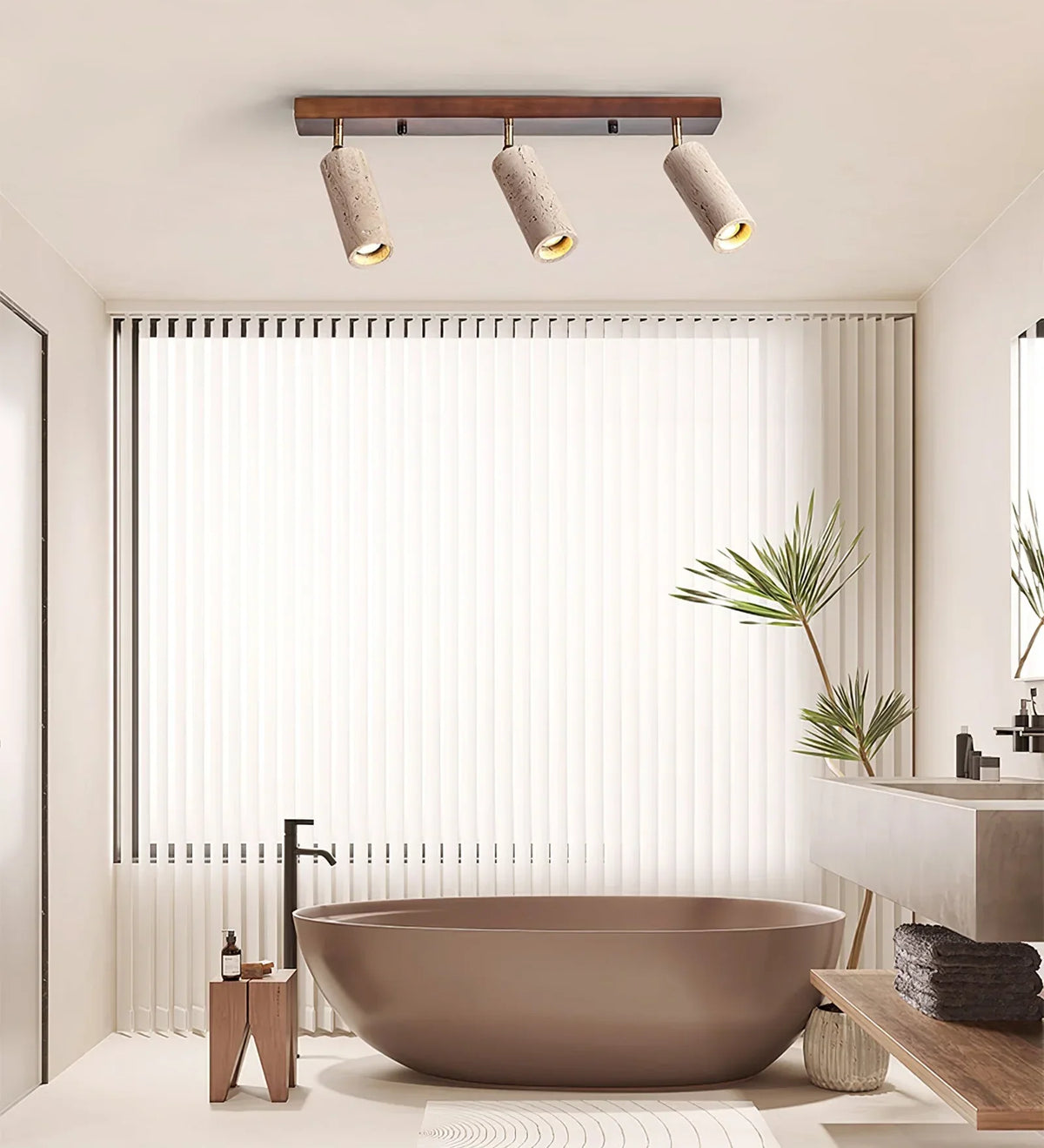Travertine Ceiling Light – Travertine detail 6