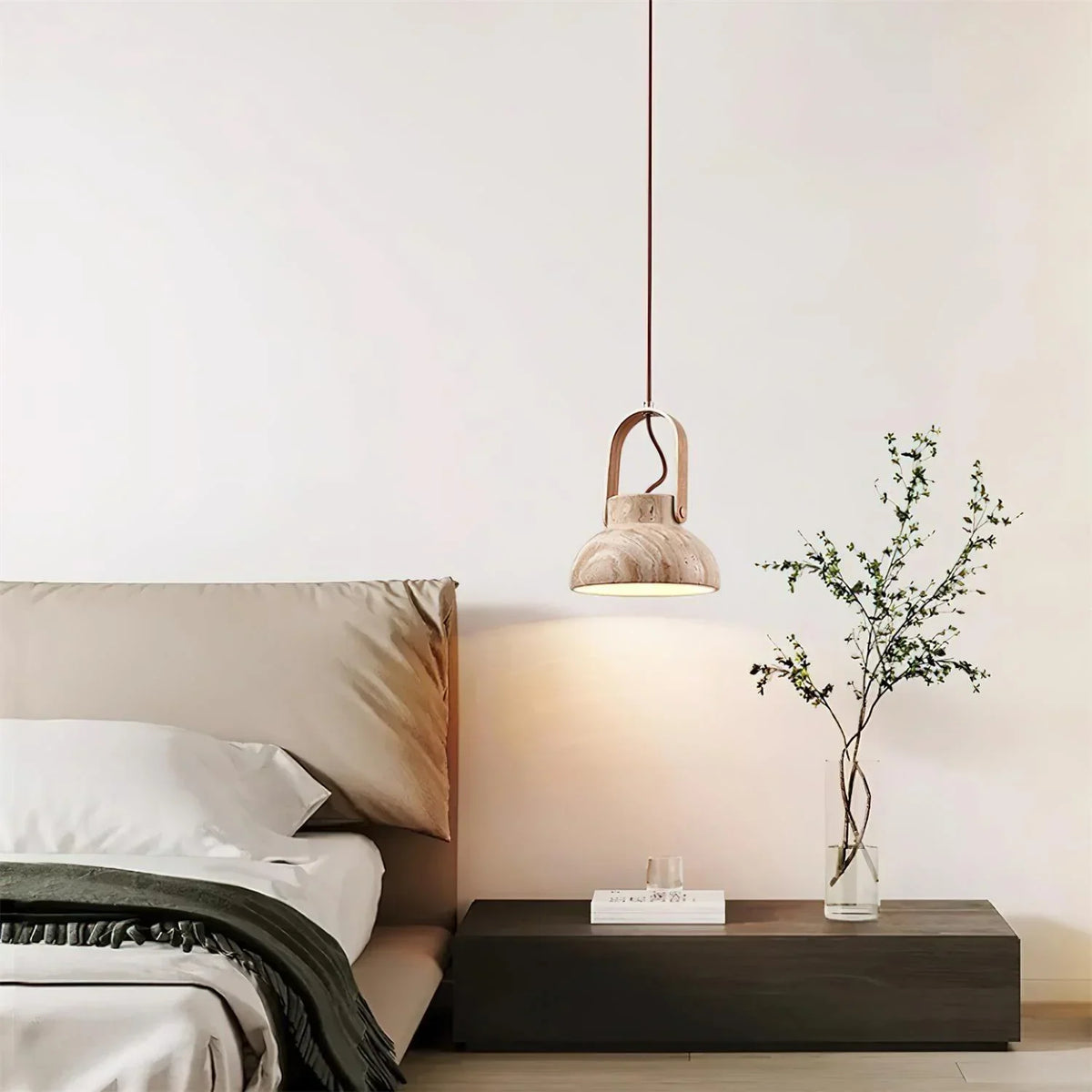 Travertine Nissa Pendant Lamp – Travertine detail 3