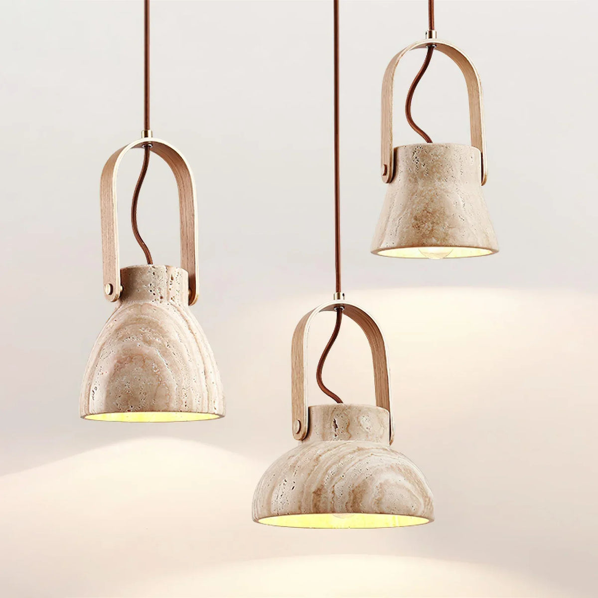 Travertine Nissa Pendant Lamp – Travertine detail 17