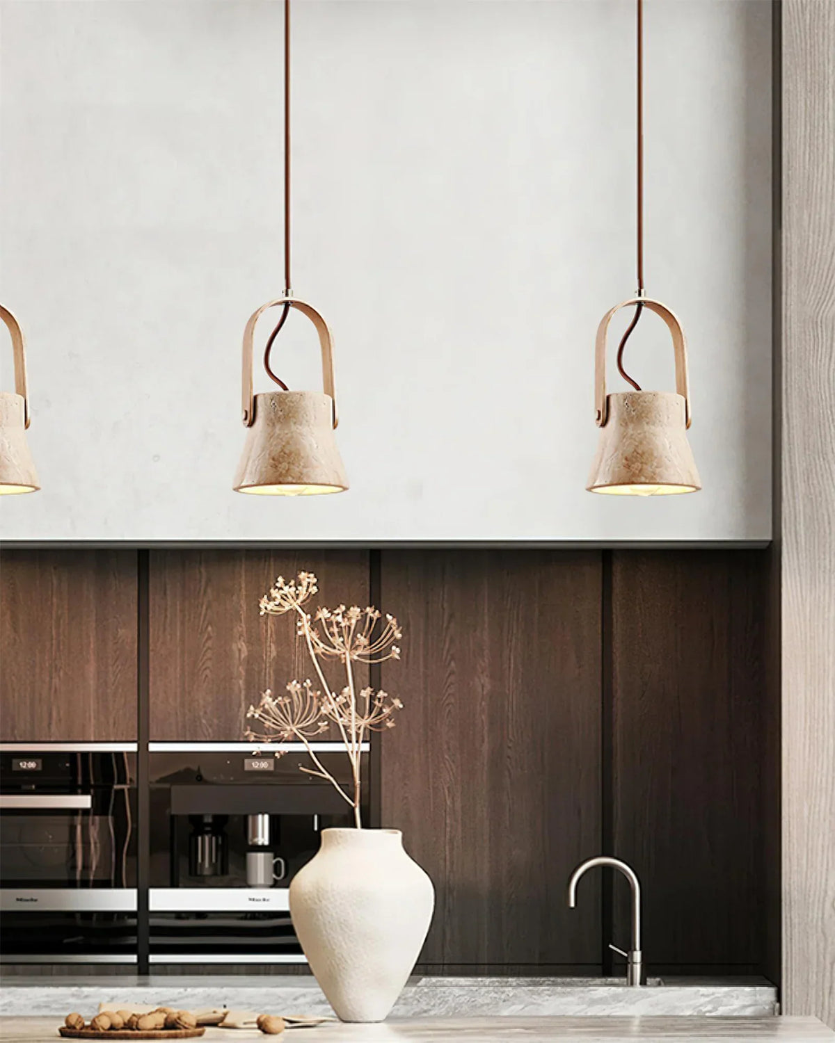 Travertine Nissa Pendant Lamp – Travertine detail 10