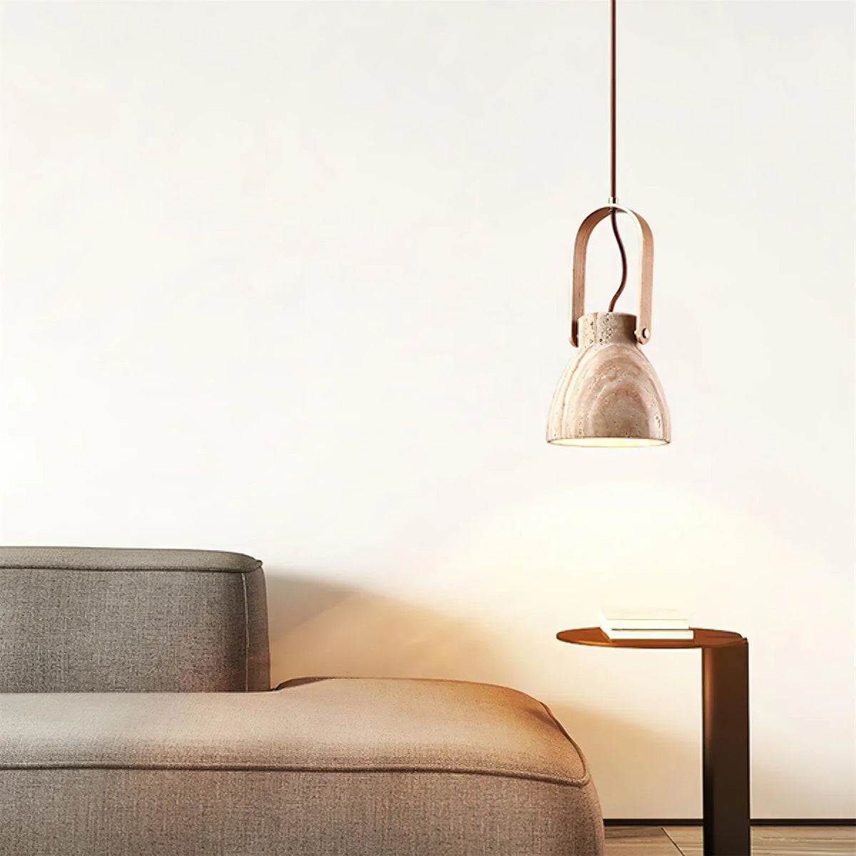 Travertine Nissa Pendant Lamp – Travertine detail 7