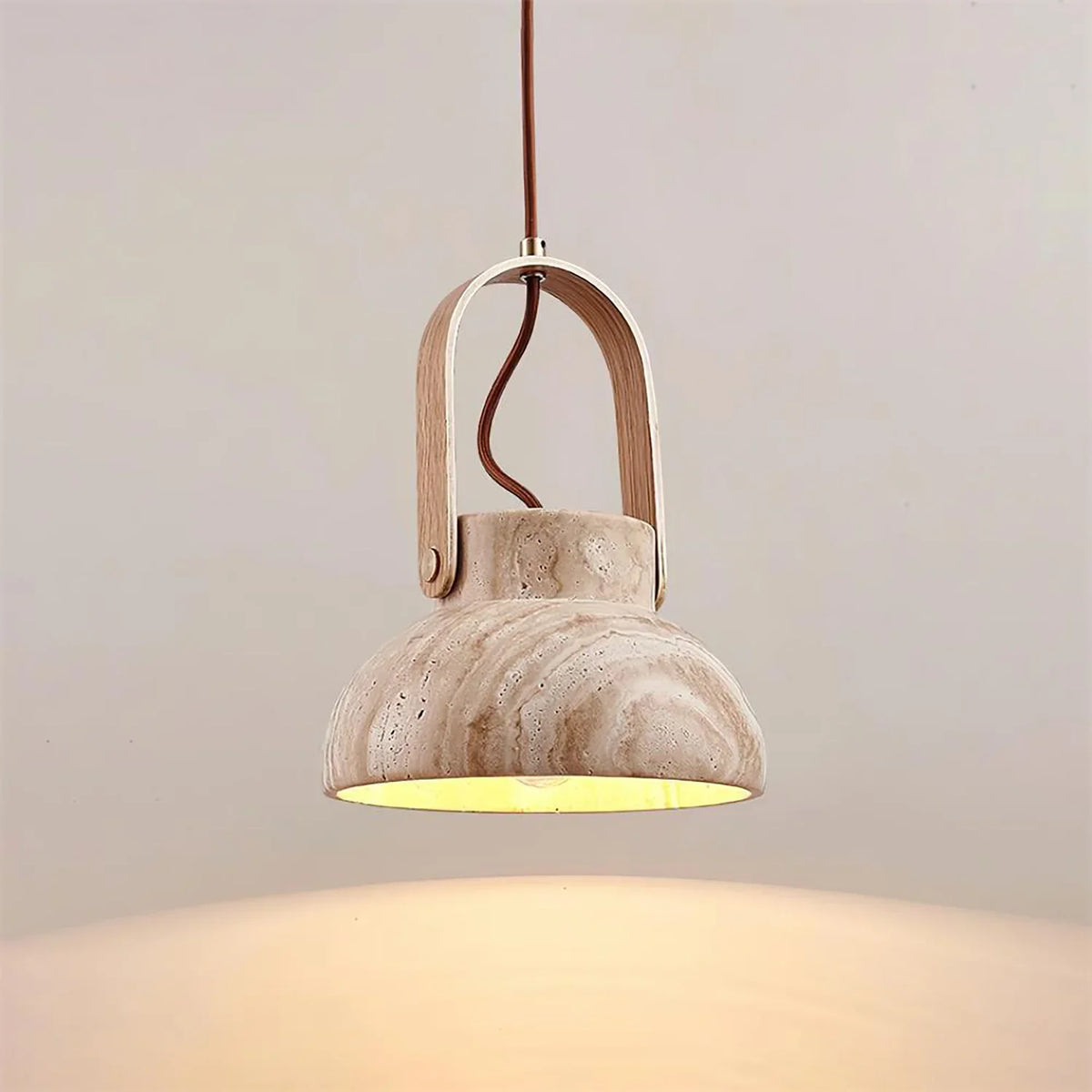 Travertine Nissa Pendant Lamp – Travertine detail 16
