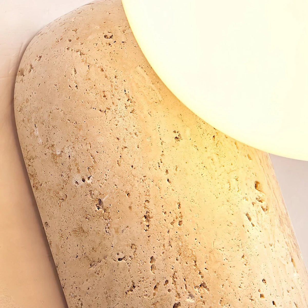 Travertine Origo Wall Lamp – Travertine detail 8