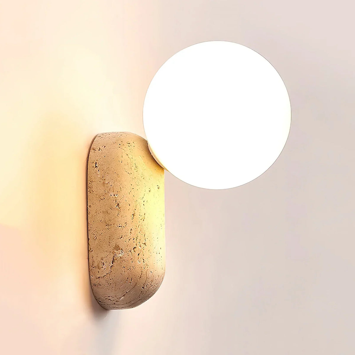 Travertine Origo Wall Lamp – Travertine detail 9