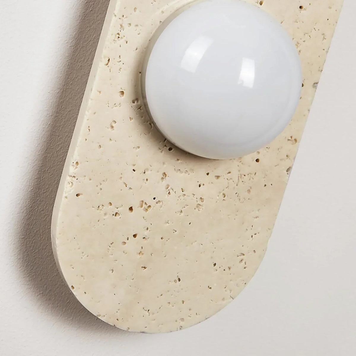 Travertine Oval Glass Wall Sconce – Travertine detail 17