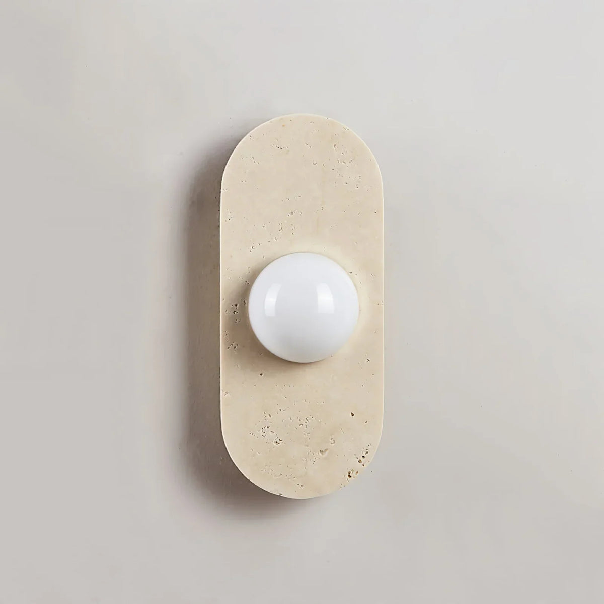 Travertine Oval Glass Wall Sconce – Travertine detail 12