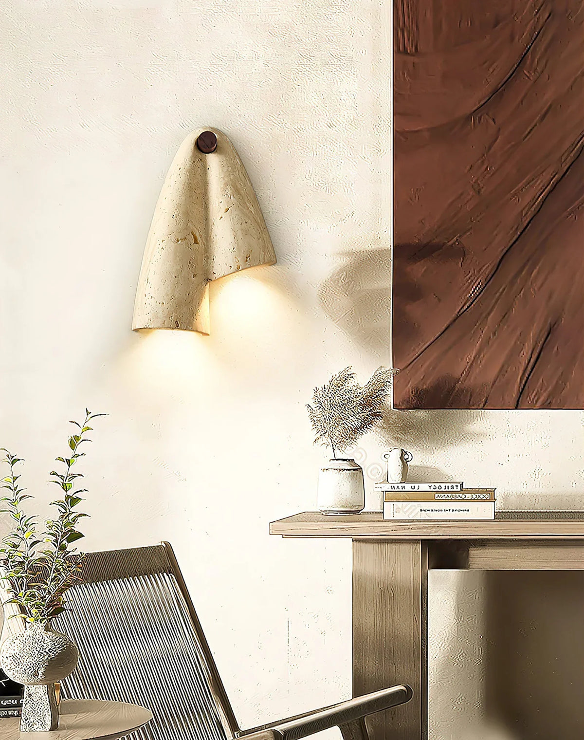 Travertine Pearlmont Wall Lamp – Travertine detail 6