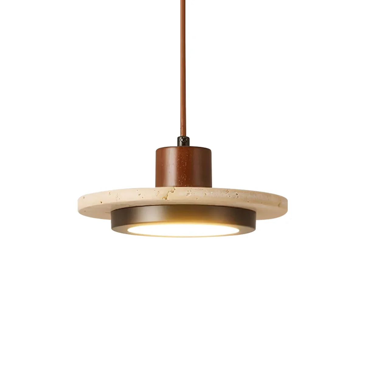 Travertine Retro Disc Pendant Lamp – Travertine detail 12