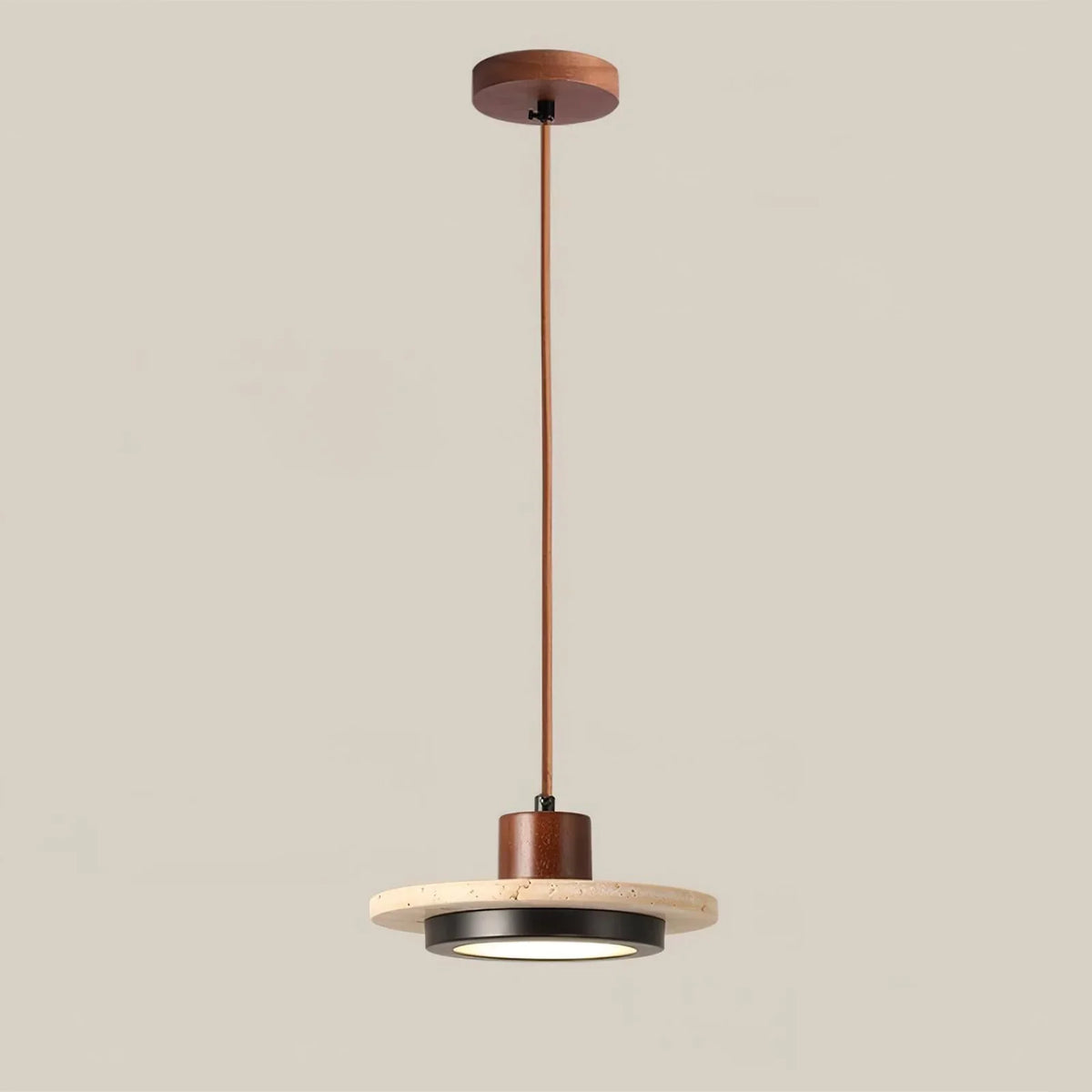 Travertine Retro Disc Pendant Lamp – Travertine detail 11