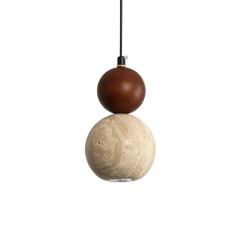 Travertine Round Single Head Pendant Lamp – Travertine detail 12