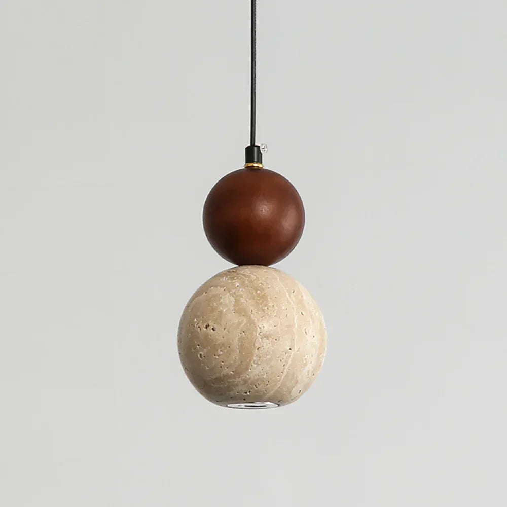 Travertine Round Single Head Pendant Lamp – Travertine detail 11