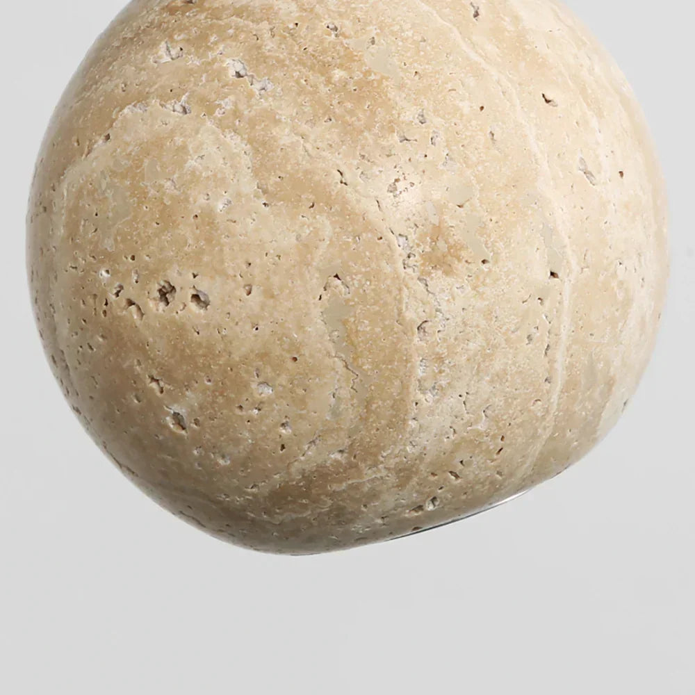 Travertine Round Single Head Pendant Lamp – Travertine detail 8