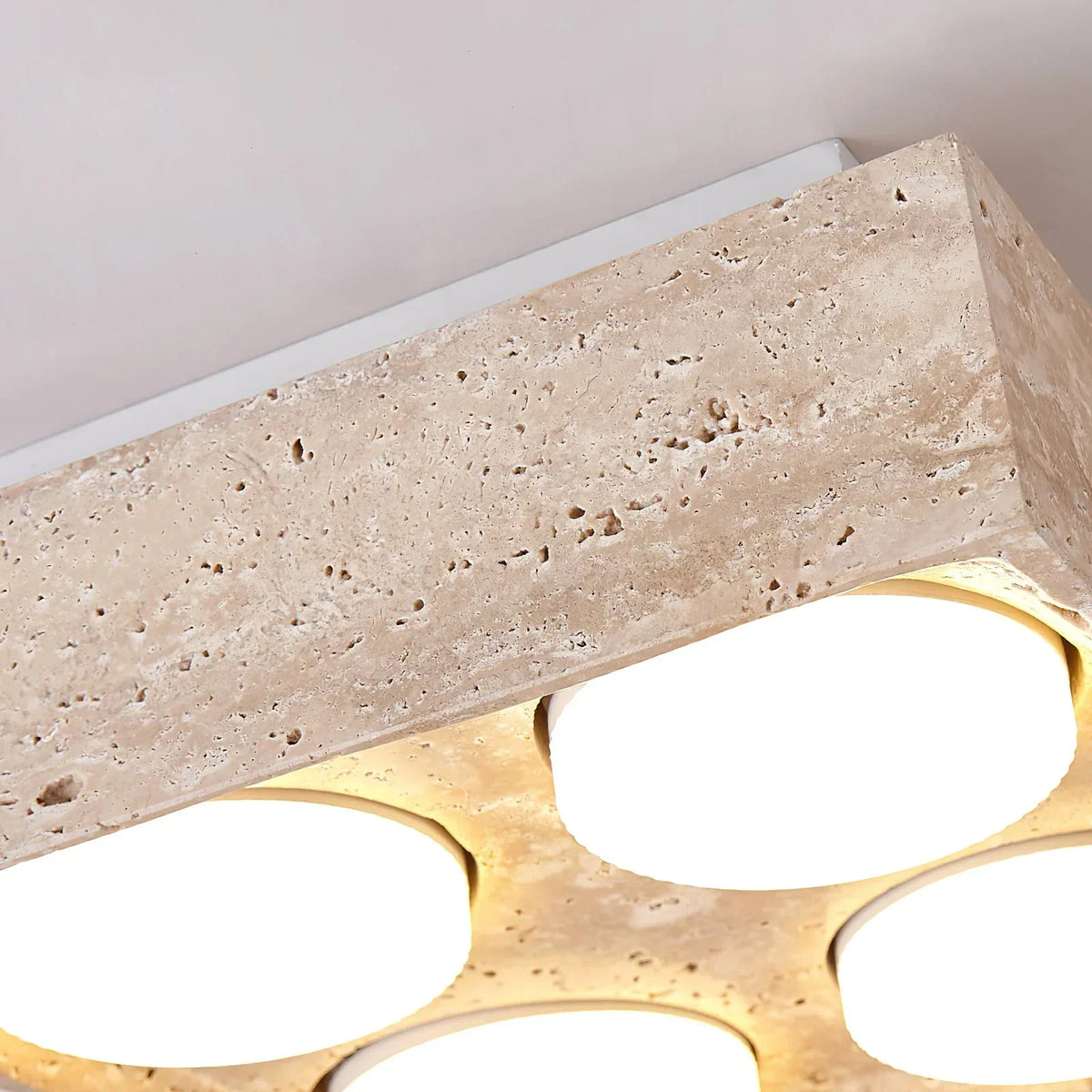 Travertine Sky Hole Ceiling Lamp – Travertine detail 9